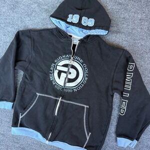 VTG Y2K P‎ Miller Authentics Black Zip Up Hoodie 1989 Signature Collection